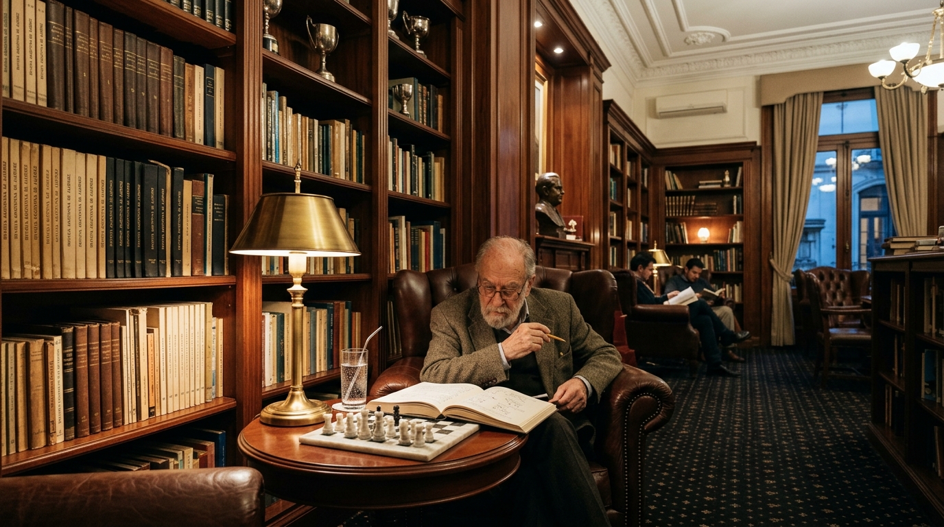 Biblioteca y sala de lectura de ajedrez en Recoleta